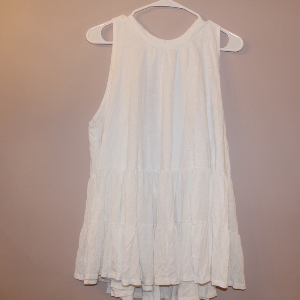 Free people flowy boho white tank top
